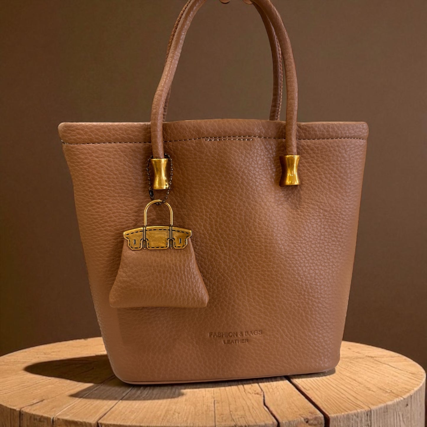 Classic Tan Pebble Leather Tote