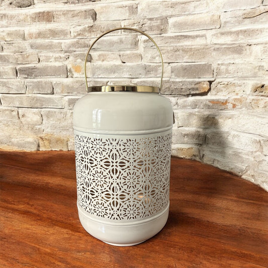 Ivory Glow Cutwork Lantern