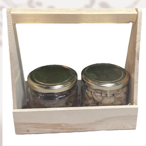 Pine Wood 2 Jar Basket - Set of 20 Baskets