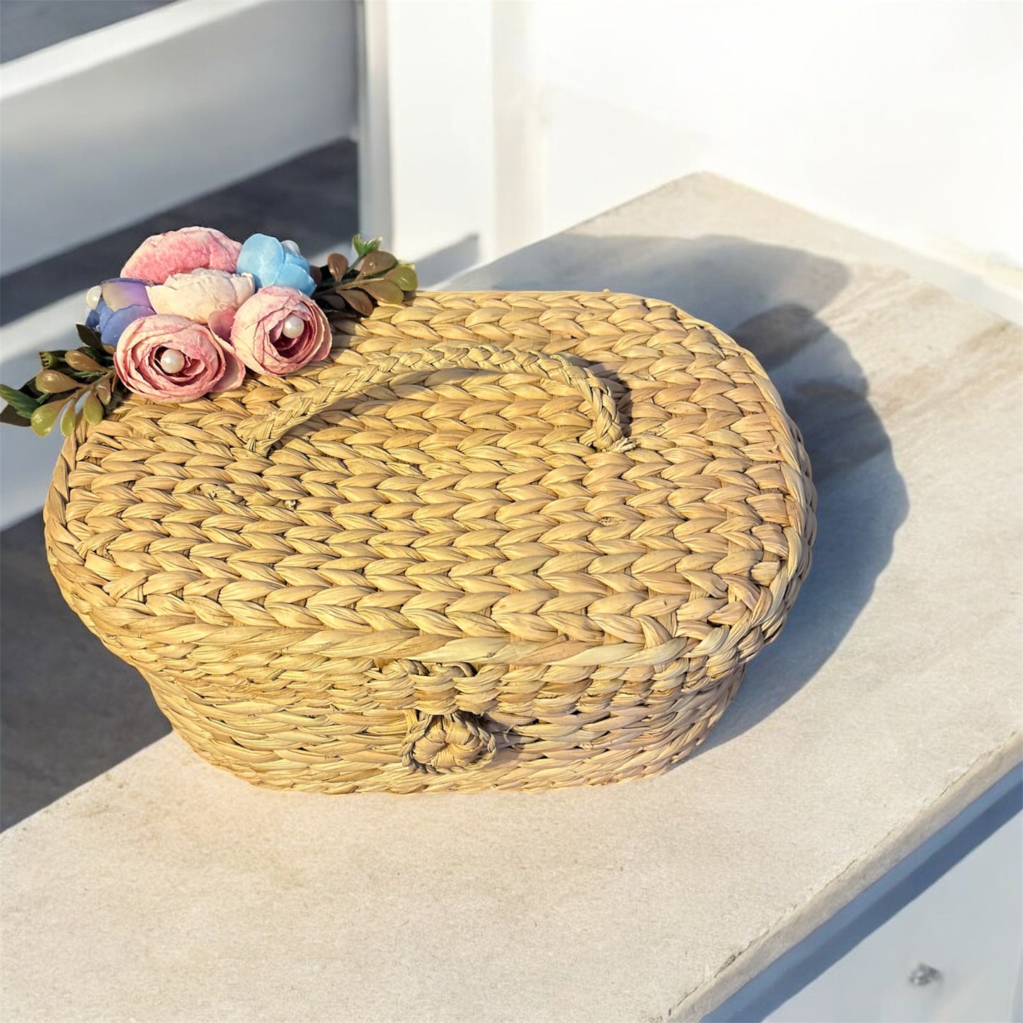 Natural Lid Organizer Box