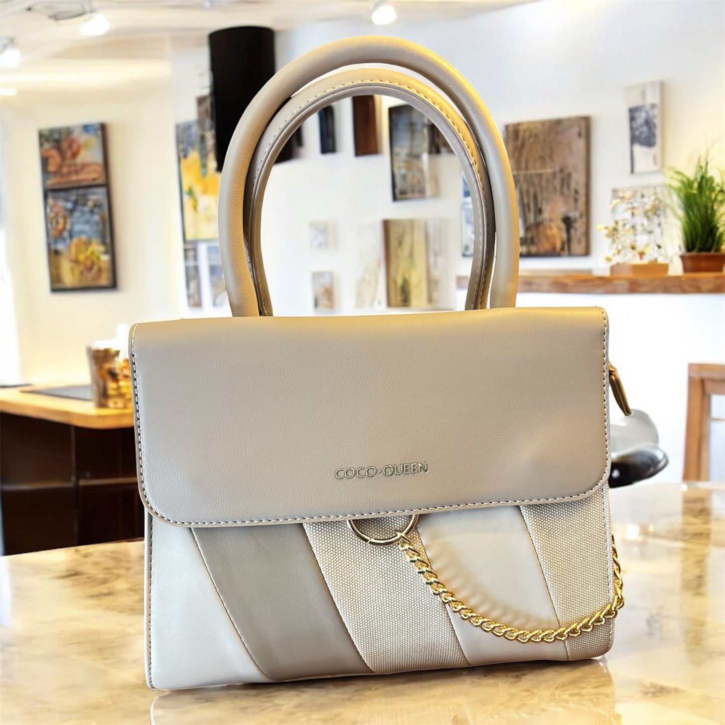 Beige Belle Labubu Charm Bag