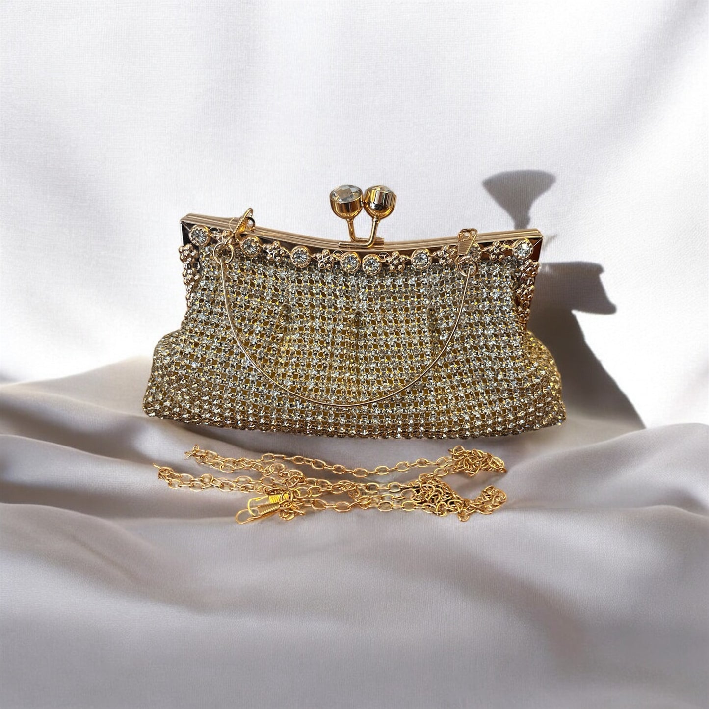Golden Glimmer Luxe Clutch