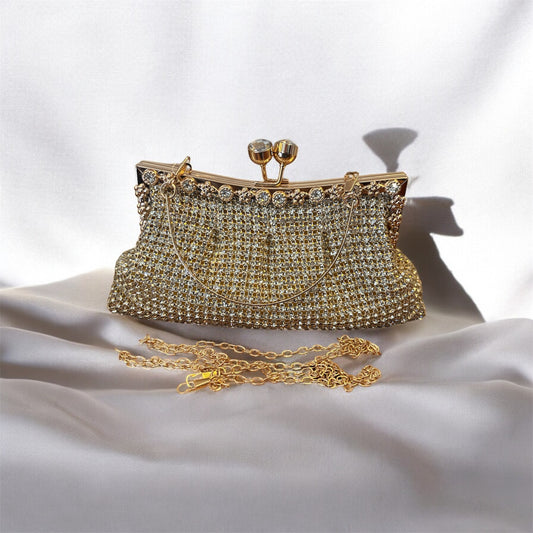 Golden Glimmer Luxe Clutch