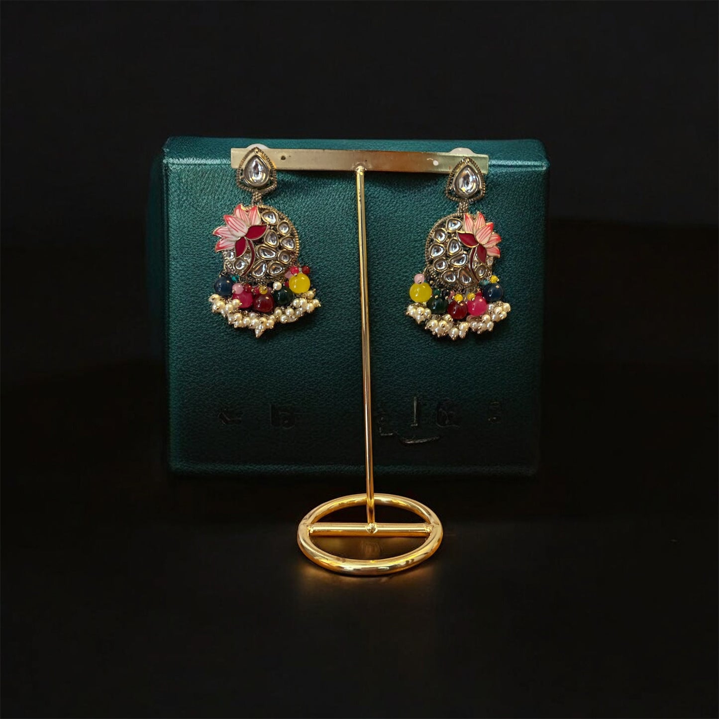 Rangriti Multicolor Charm Earrings with Keepsake Box