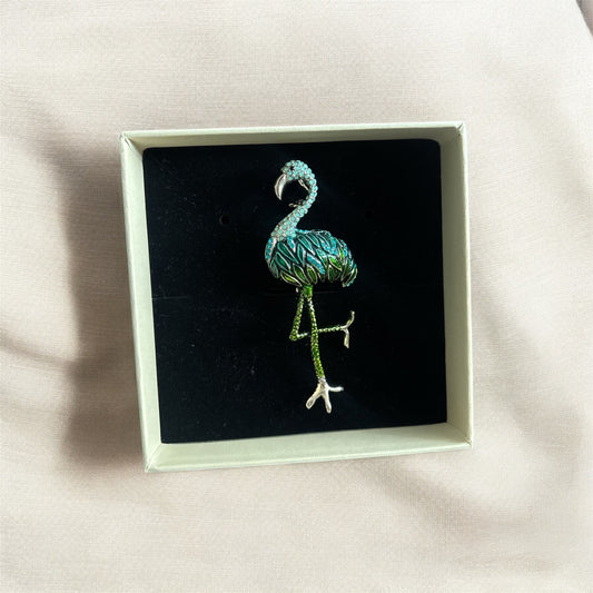 Tropical Elegance Flamingo Brooch