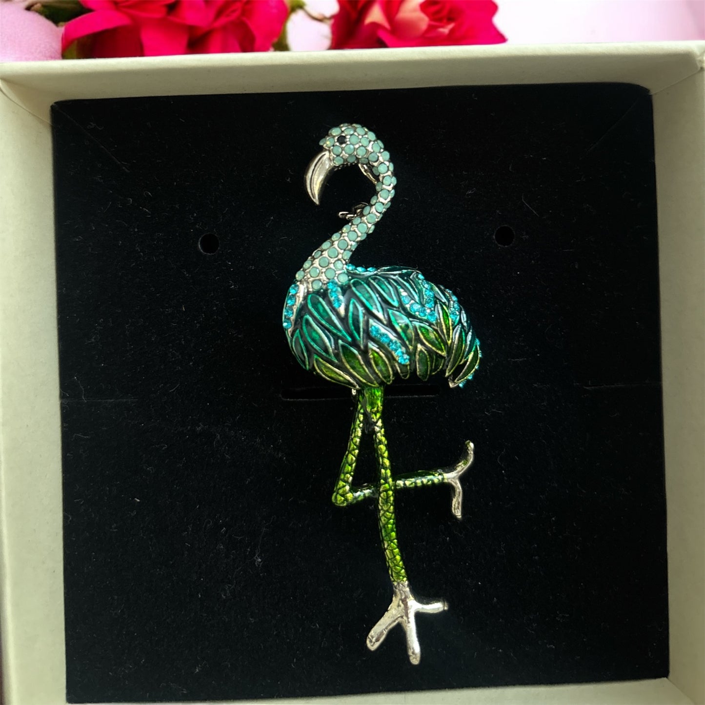 Tropical Elegance Flamingo Brooch