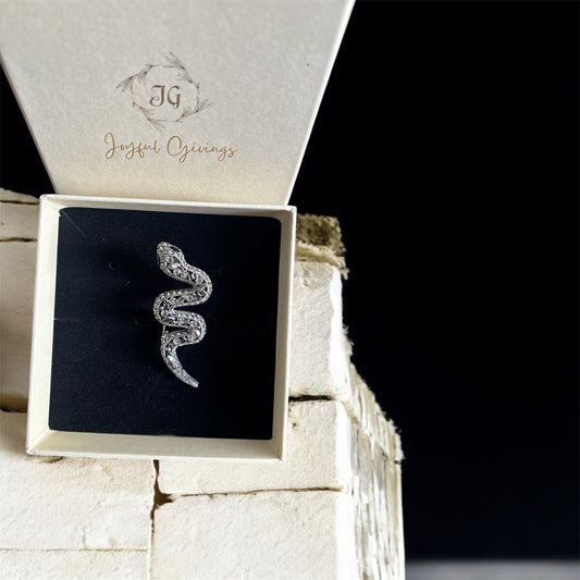 Midnight Serpent Statement Brooch